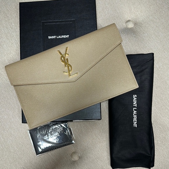Authentic Saint Laurent YSL Uptown Pouch Clutch - Picture 1 of 13